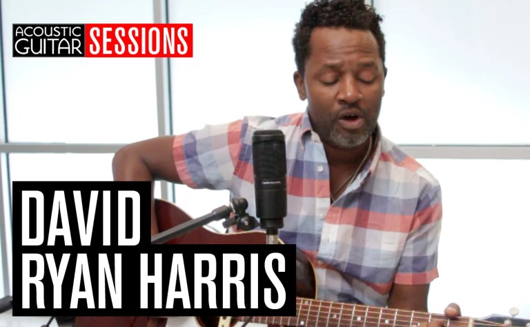 David Ryan Harris performs in the Acoustic Guitar studios
