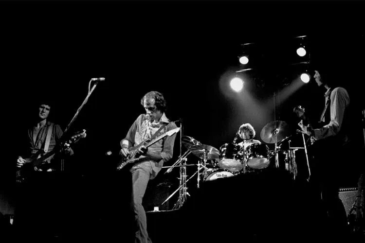 Dire Straits (L-R): John Illsley, Mark Knopfler, Pick Withers, David Knopfler