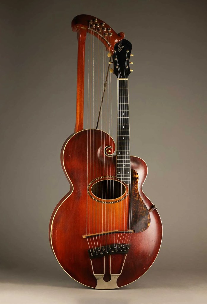 1917 Gibson Style U harp guitar, Courtesy of Gryphon Stringed Instruments