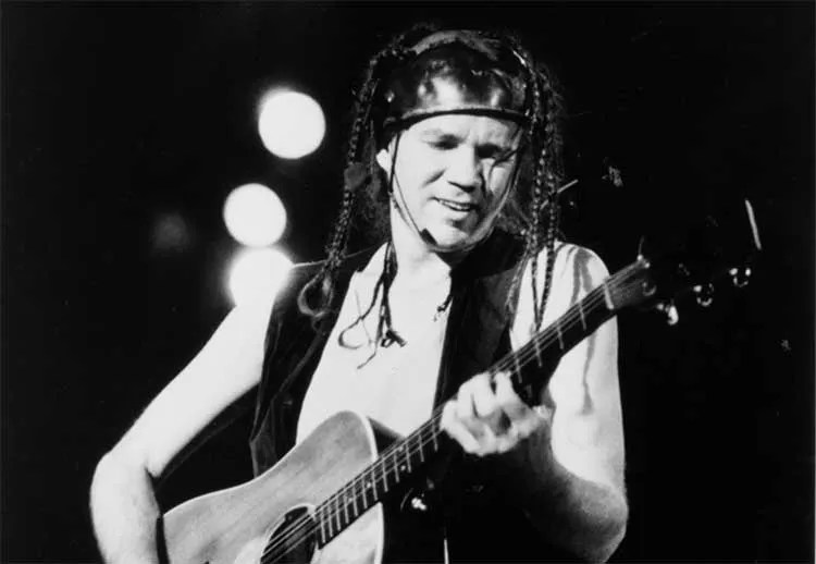 Michael Hedges with guitar