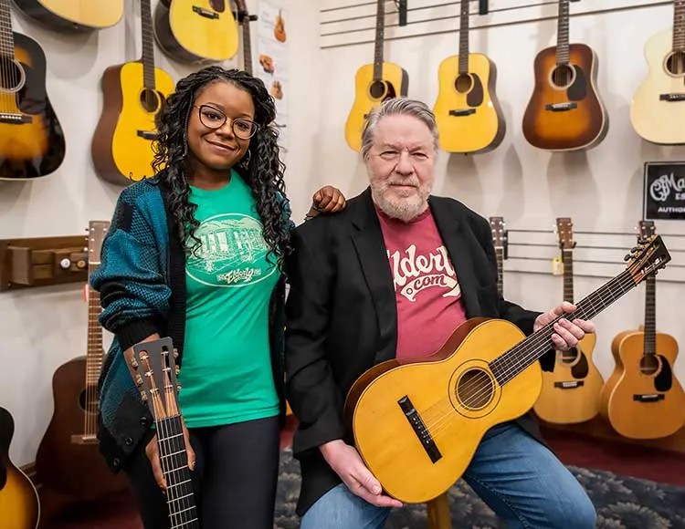 Lillian and Stan Werbin at Elderly Instruments