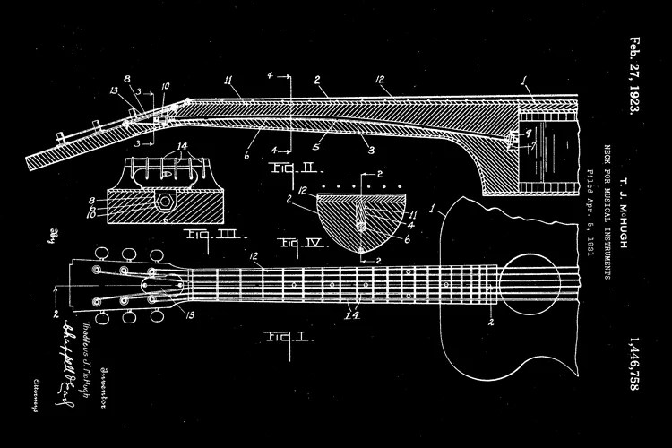 acoustic guitar truss rod blueprint
