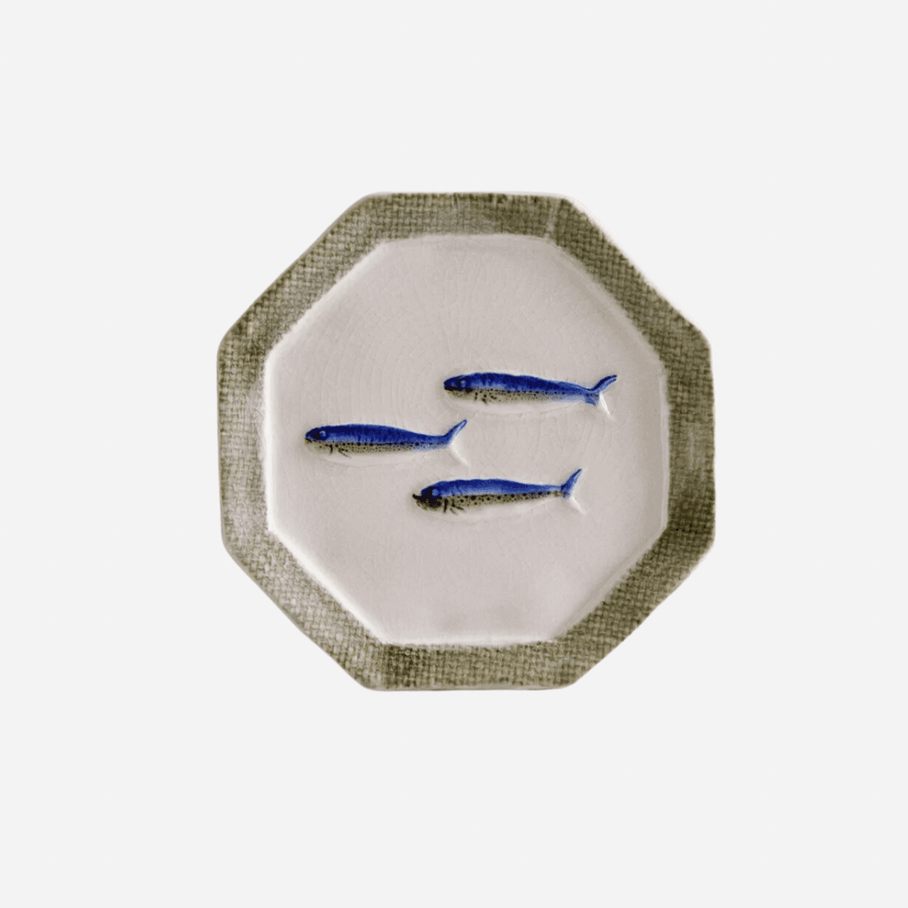 Image may contain: Animal, Fish, Sea Life, Art, Porcelain, Pottery, Herring, and Plate